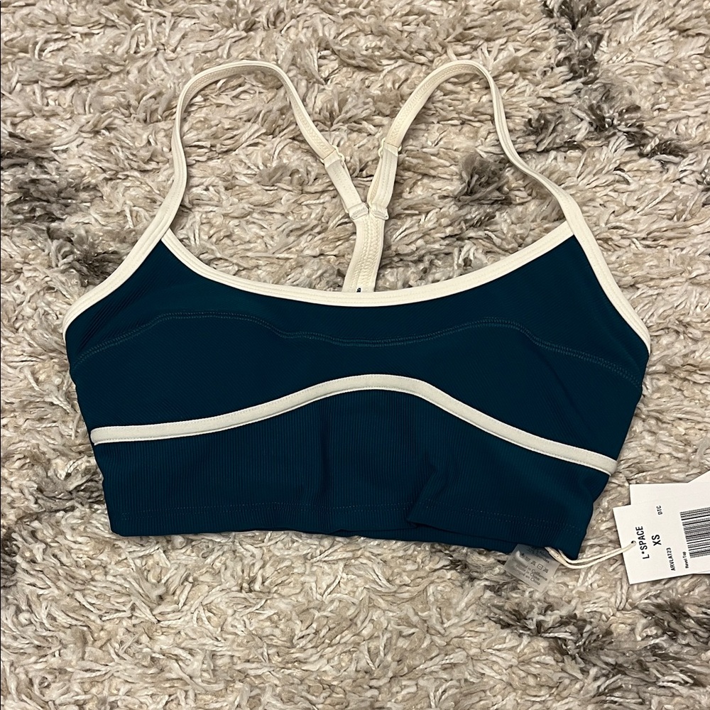L*Space revel top. Deep teal. Cream. US womens size xs. New with tags.